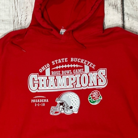 Ohio State Buckeyes 2010 Rose Bowl Champion NCAA Collegiate Hoodie Sweatshirt - Picture 2 of 4